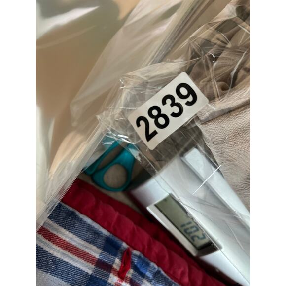 Eileen Fisher Pnnts Large Cropped Straight Leg Pull On Stretch Beige Cream Comfy - Picture 11 of 11